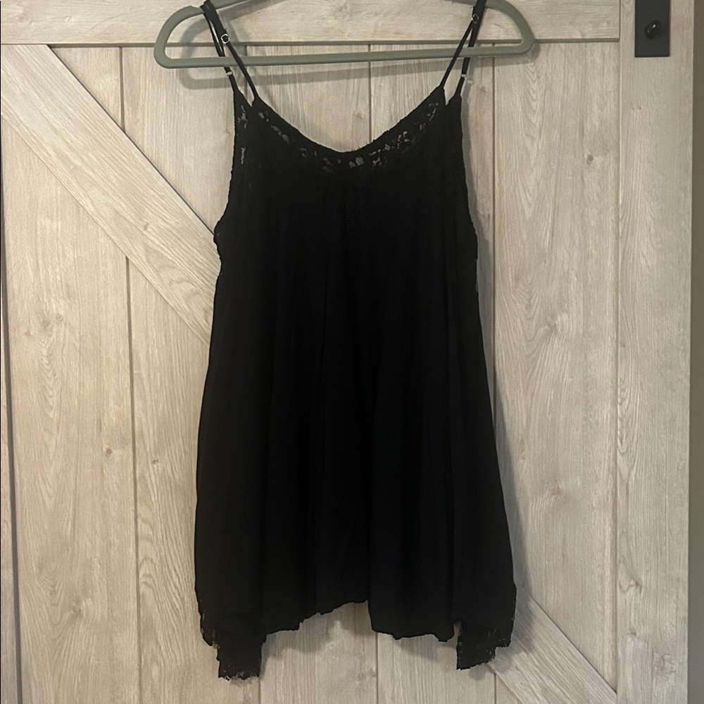 ANGL Black Lace Camisole Top